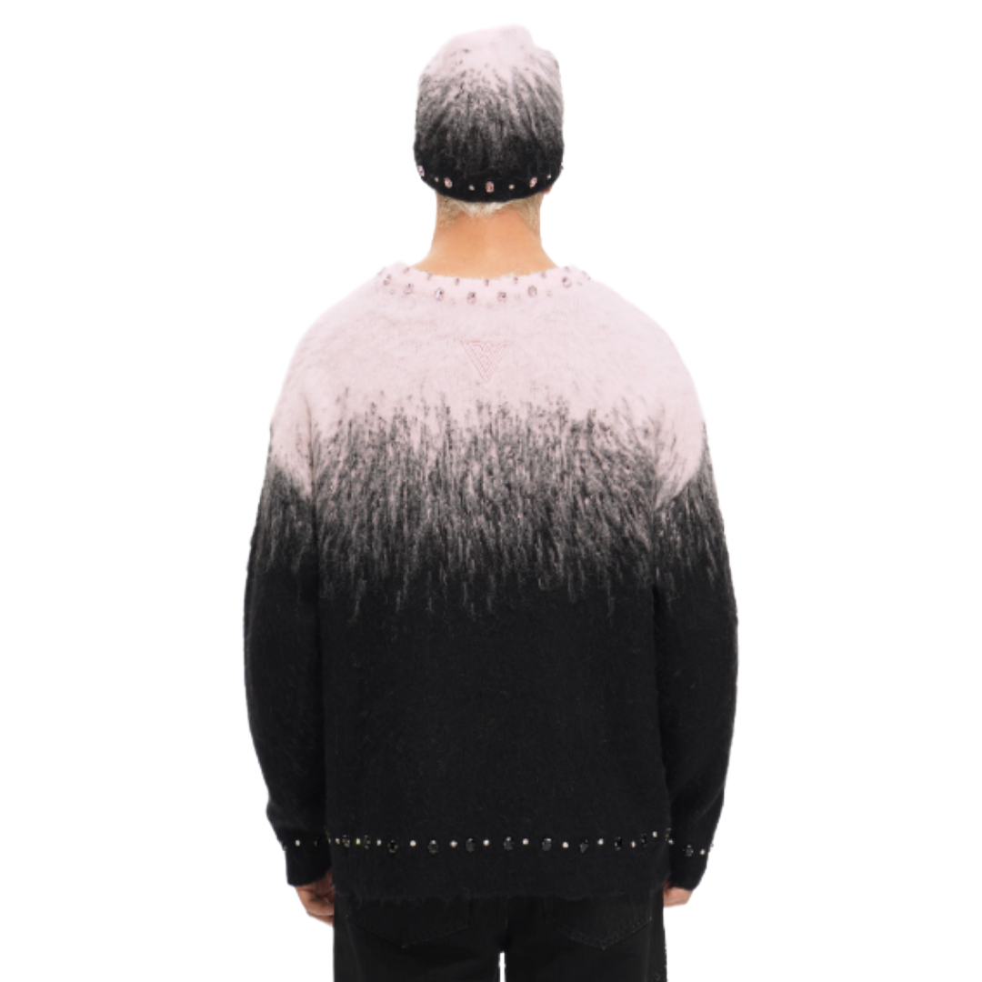 VALABASAS "ARRANGED" PINK MOHAIR SWEATER