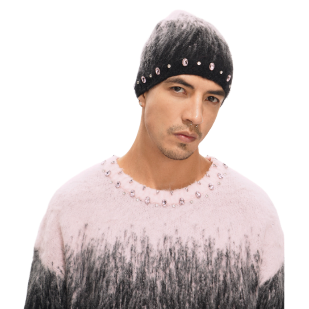 VALABASAS "ARRANGED" PINK MOHAIR SWEATER