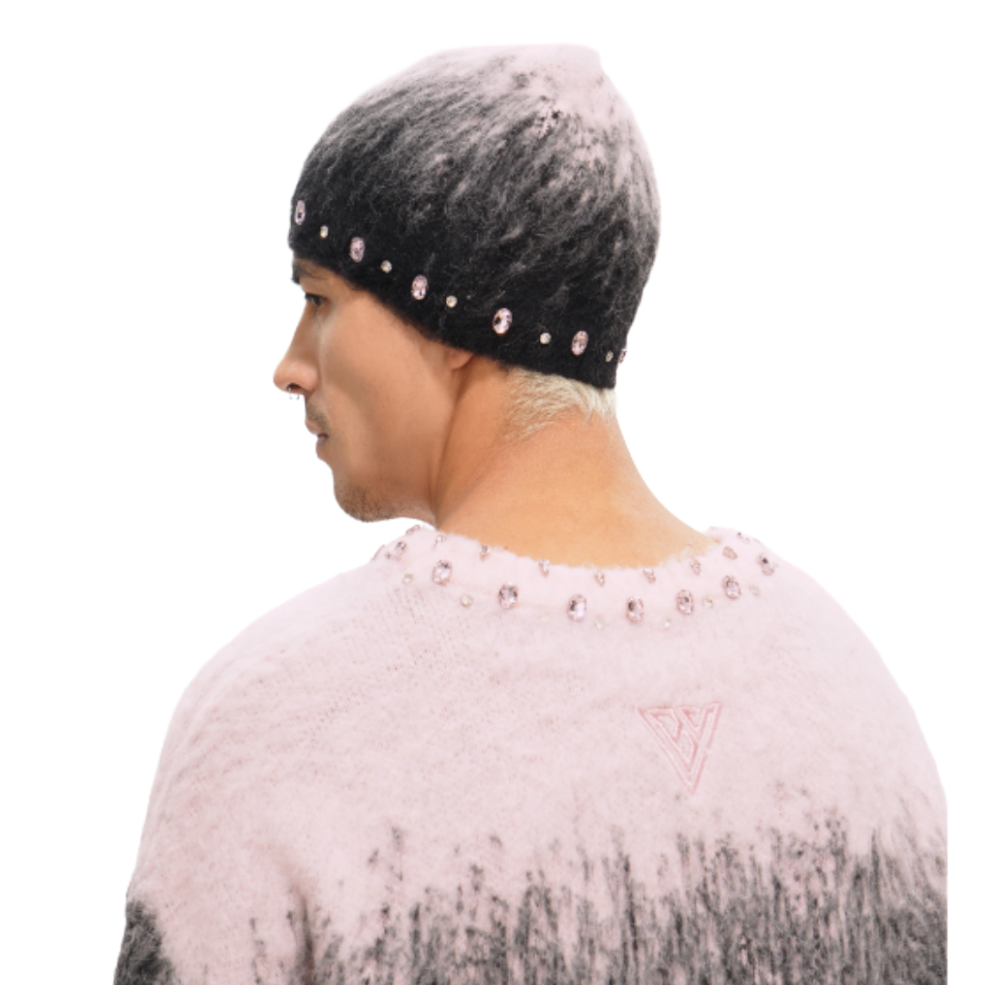VALABASAS "ARRANGED" PINK MOHAIR SWEATER