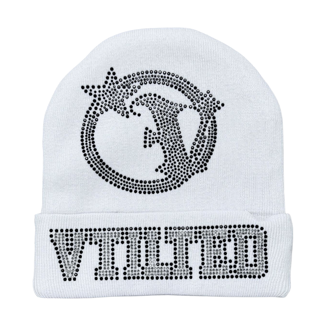 VTILTED "STARSTAIN" BEANIE (WHITE)
