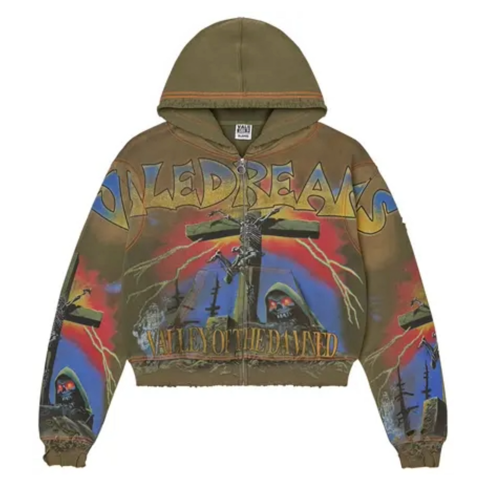 VALE DAMMED BIG GREEN ZIP UP