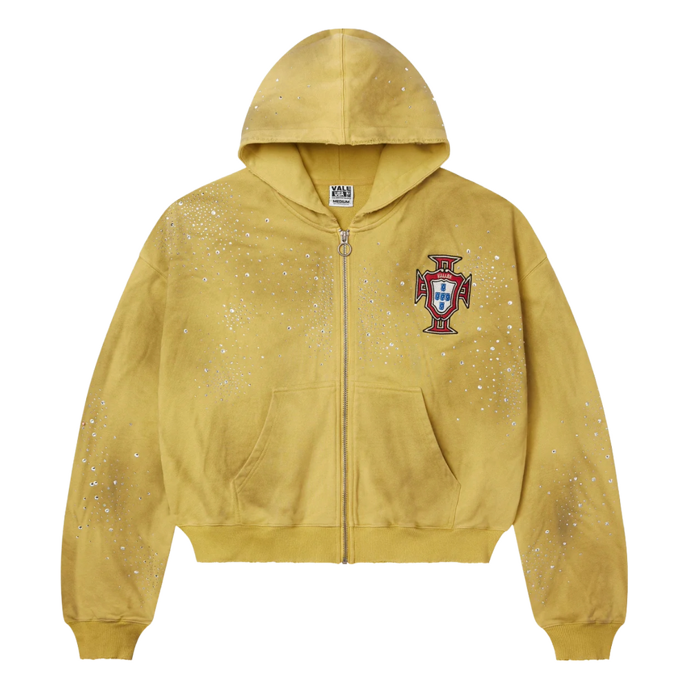 VALE SUN CLUSTERED ZIP HOODIE - YELLOW