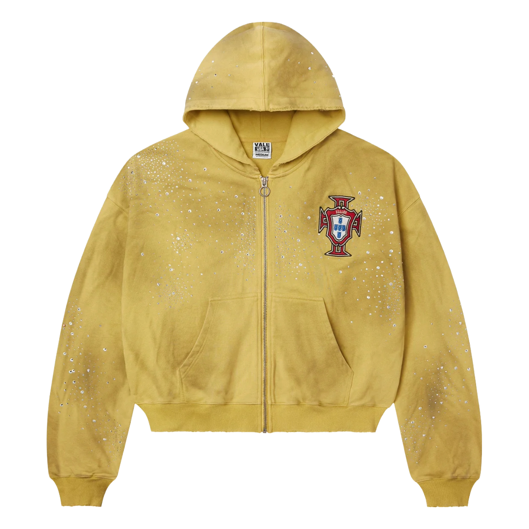 VALE SUN CLUSTERED ZIP HOODIE - YELLOW