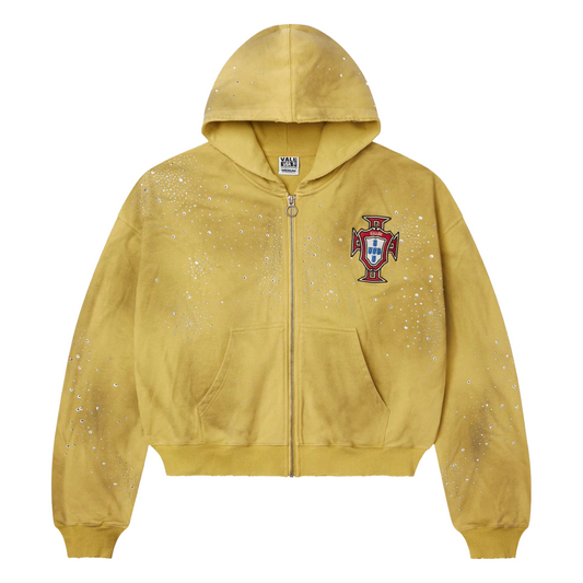 VALE SUN CLUSTERED ZIP HOODIE - YELLOW
