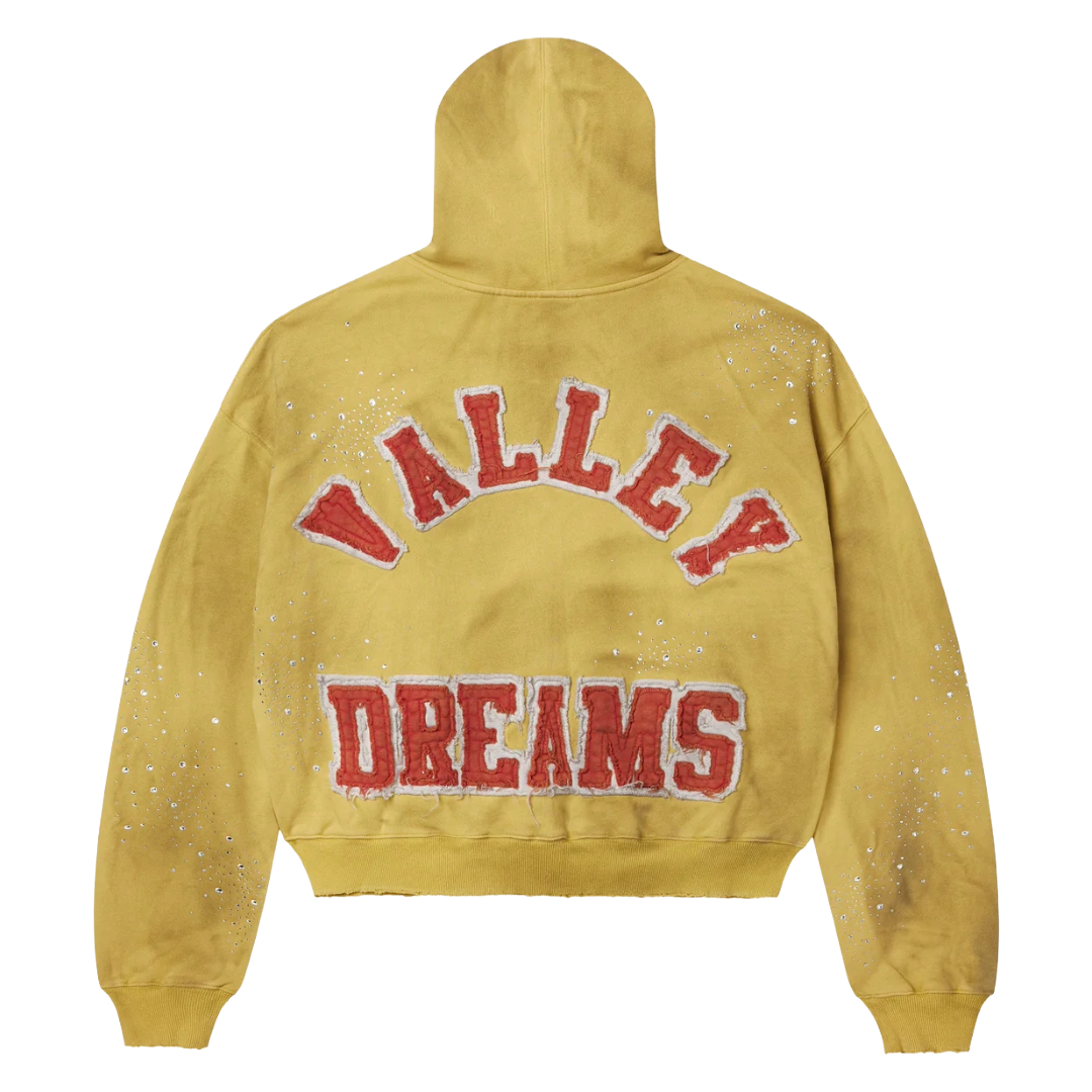 VALE SUN CLUSTERED ZIP HOODIE - YELLOW