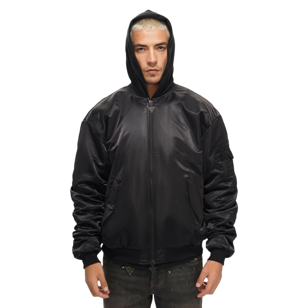 VALABASAS BLACK TRACEUR BOMBER JACKET