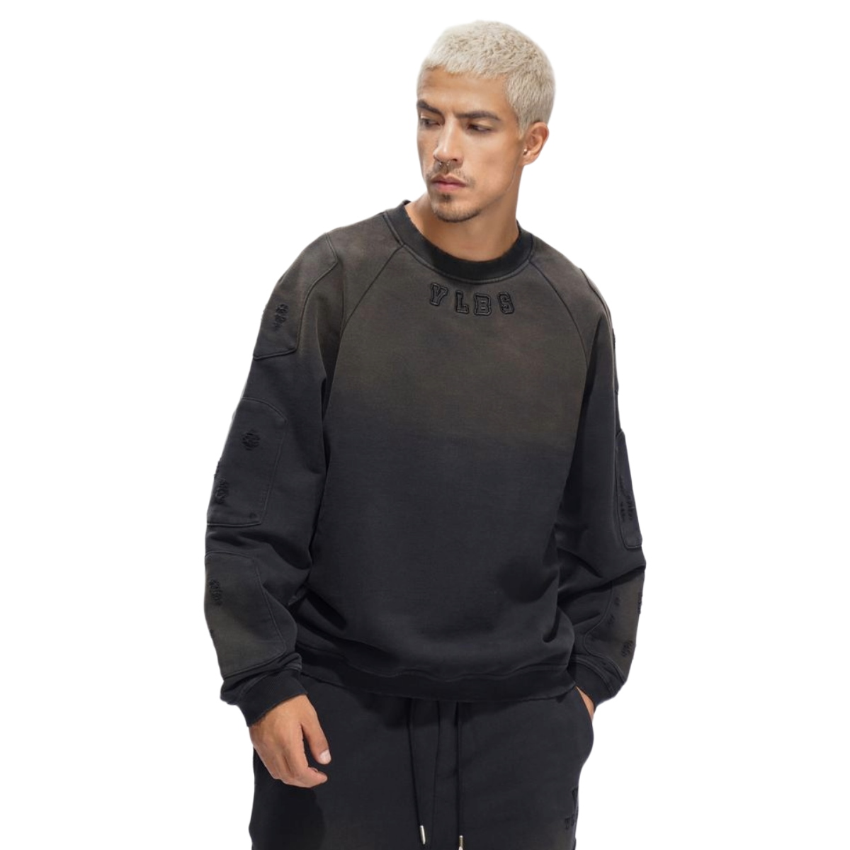 VALABASAS BLACK SHIELD SWEATER