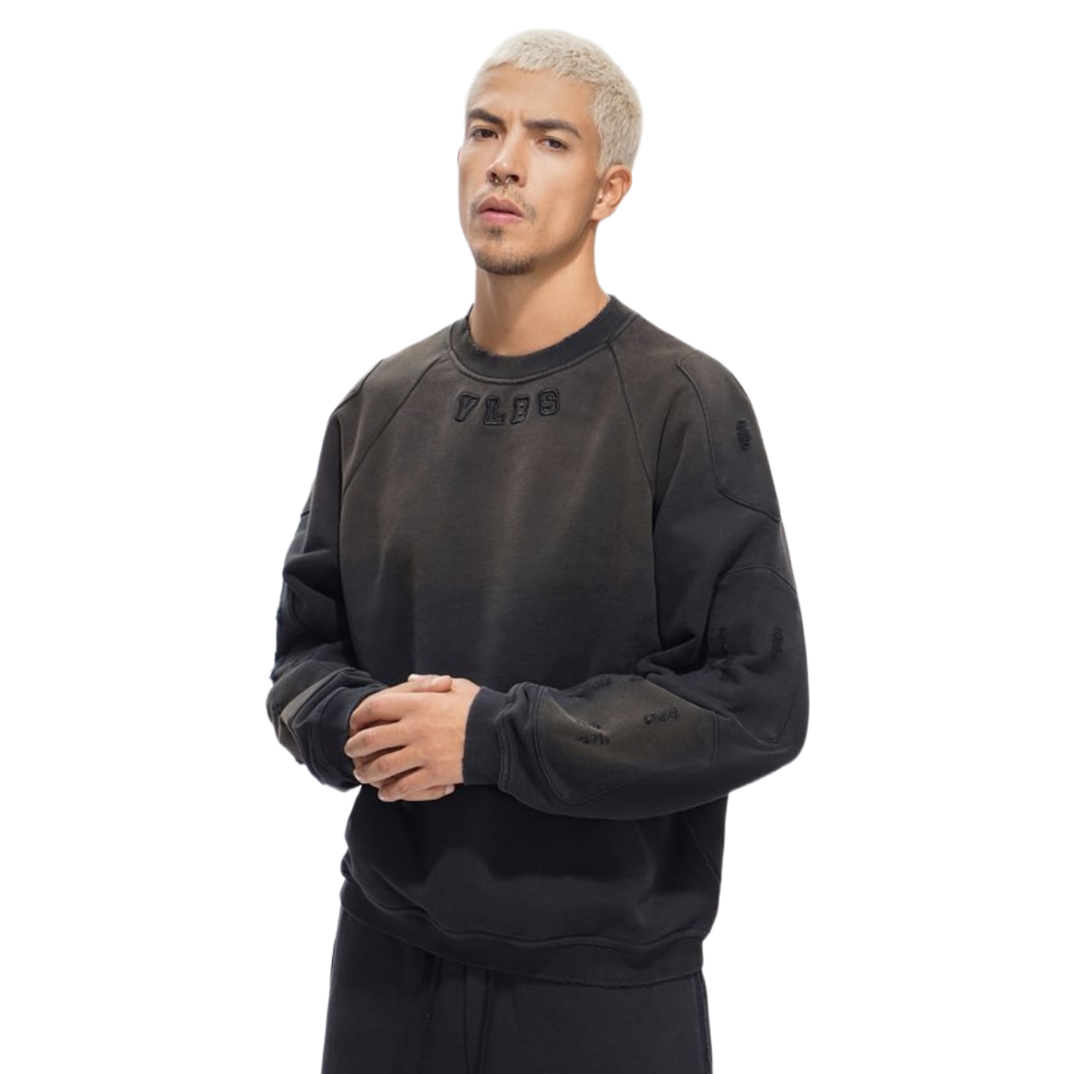 VALABASAS BLACK SHIELD SWEATER