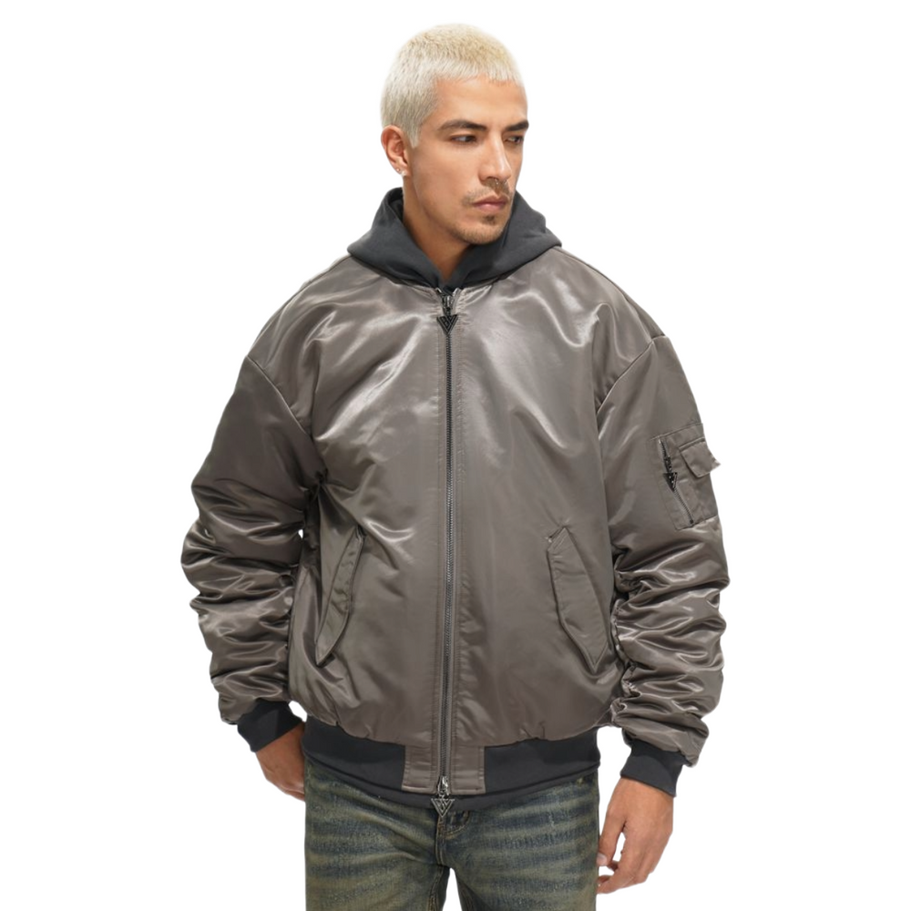 VALABASAS GREY TRACEUR BOMBER JACKET