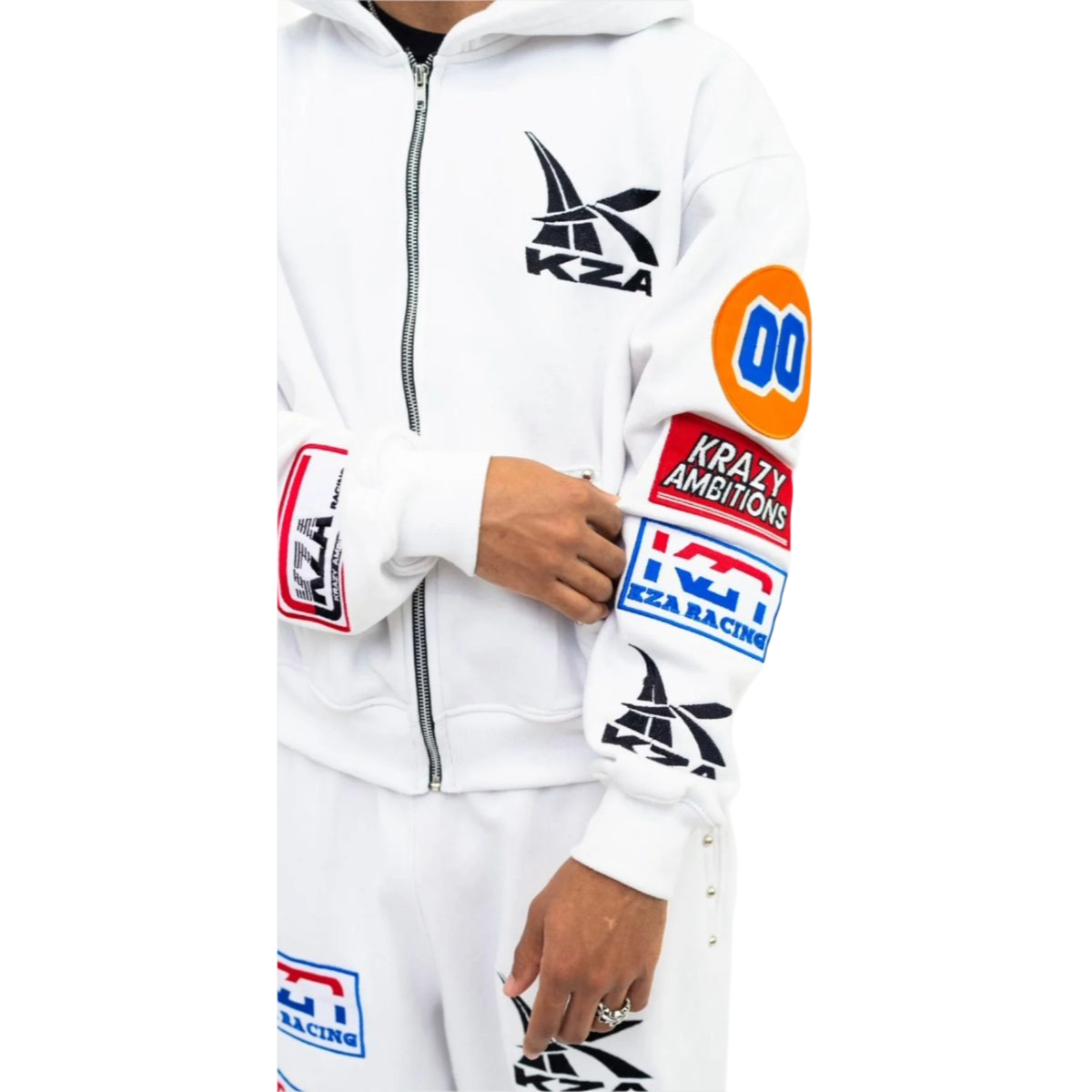 KRAZY AMBITIONS SPEED ZONE WHITE JACKET