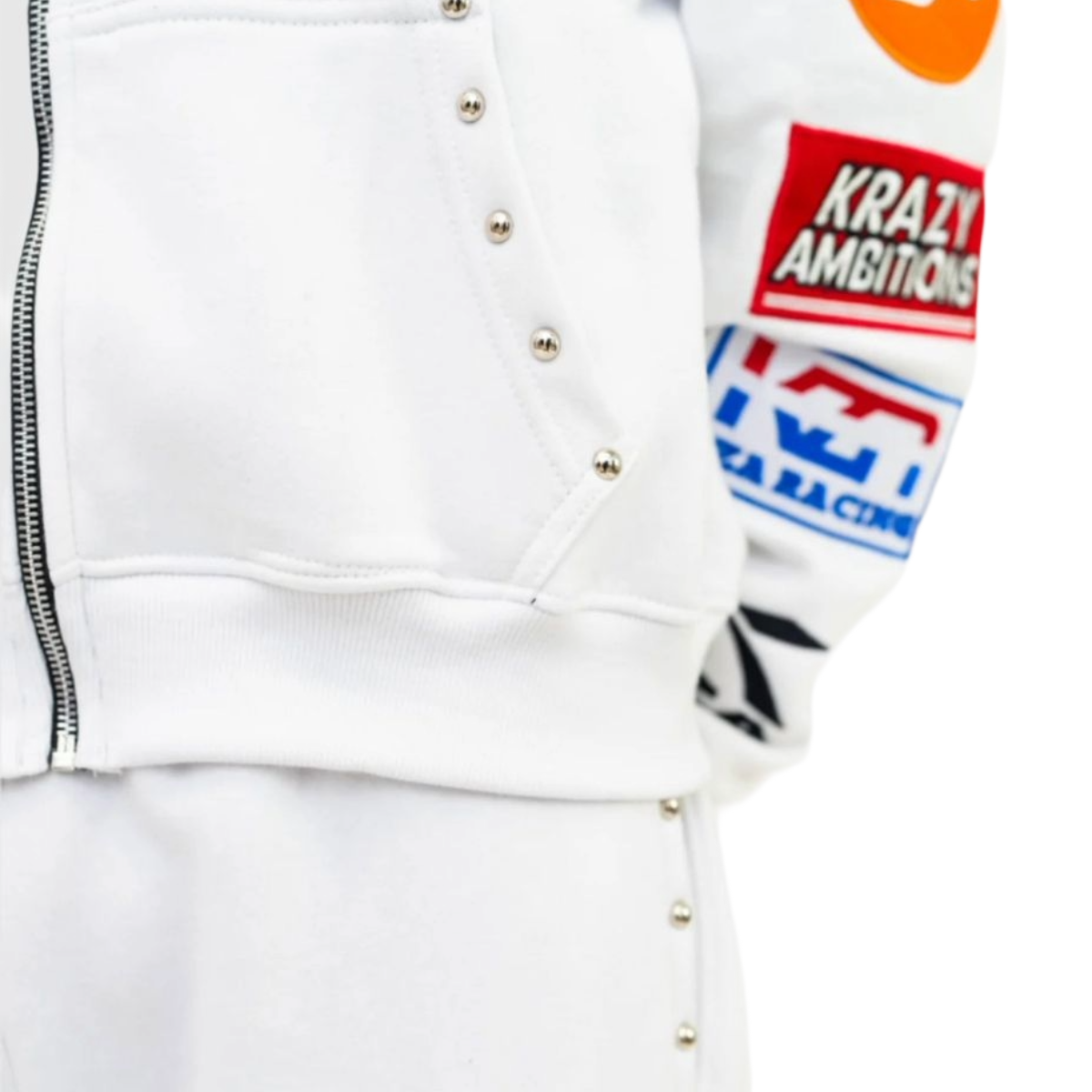 KRAZY AMBITIONS SPEED ZONE WHITE JACKET