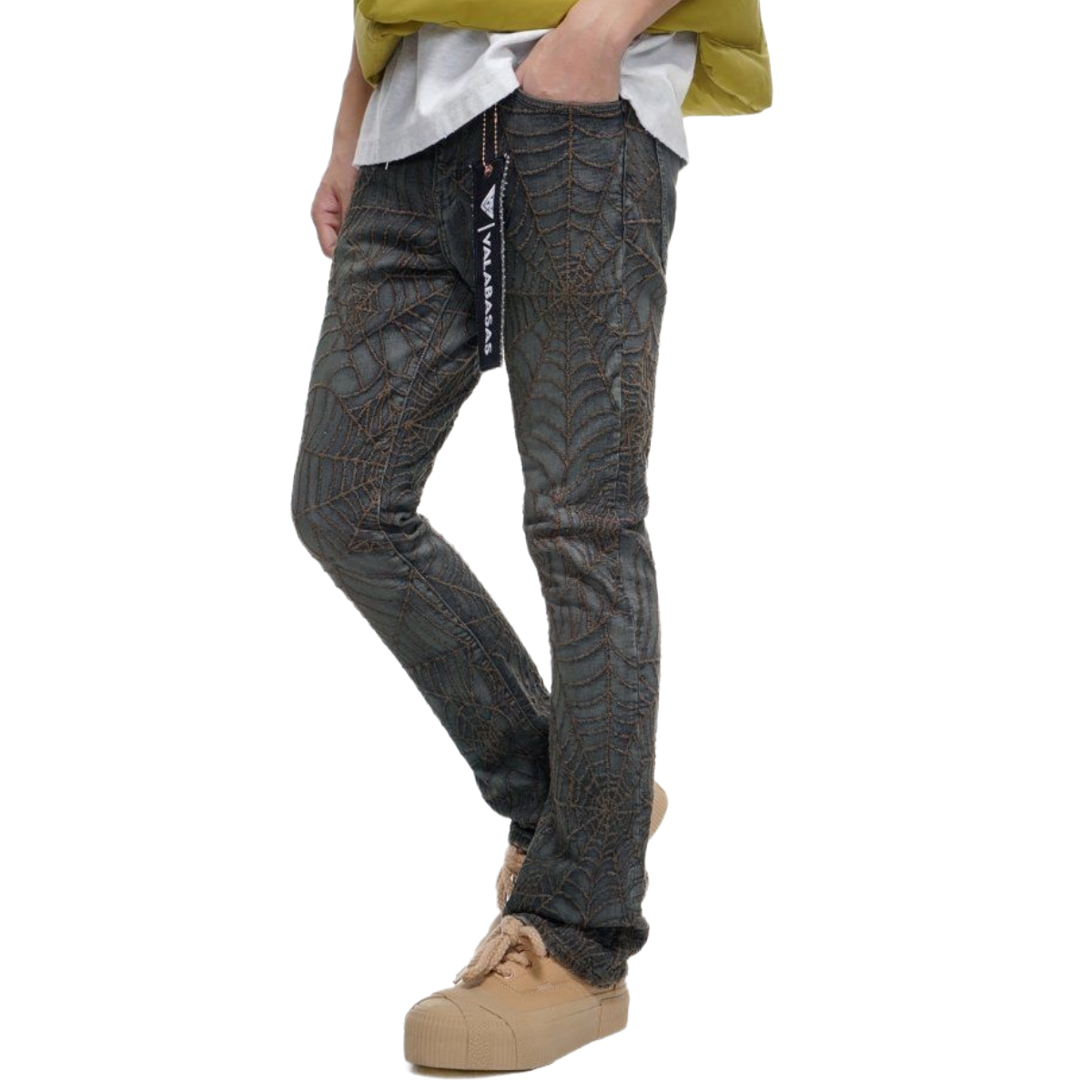 VALABASAS OPERATOR DIRTY BLUE STACKED FLARE JEAN