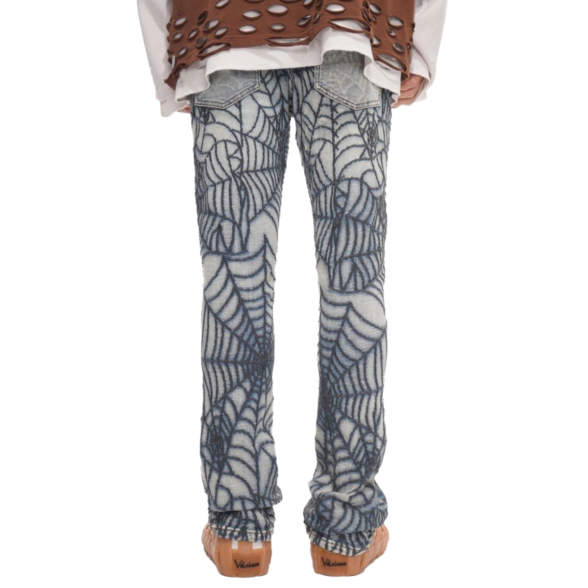 VALABASAS OPERATOR SPIDER LT BLUE STACKED FLARE JEAN