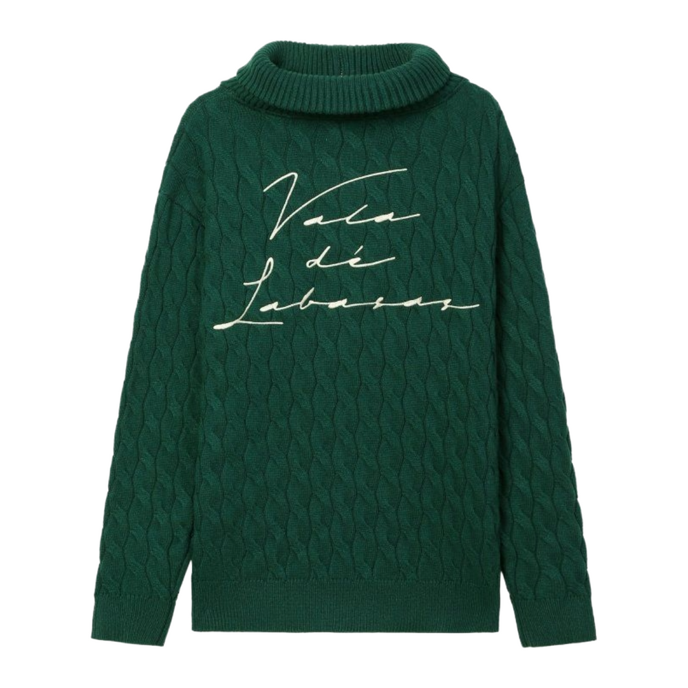 VDL DOMUS CABLE KNIT JACKET - GREEN