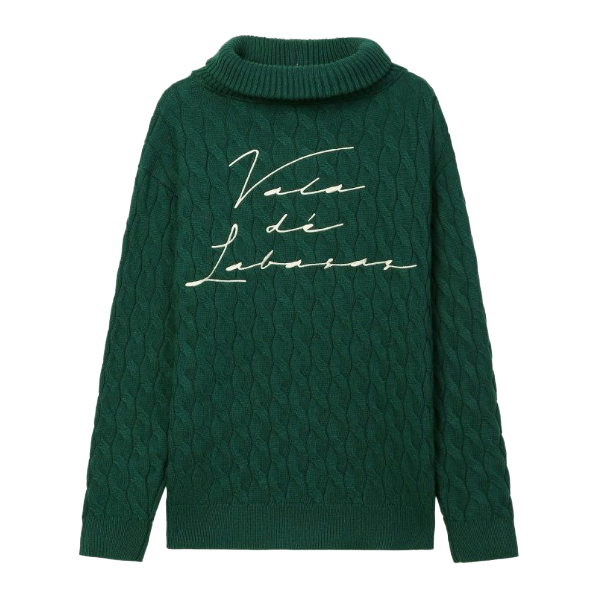 VDL DOMUS CABLE KNIT JACKET - GREEN