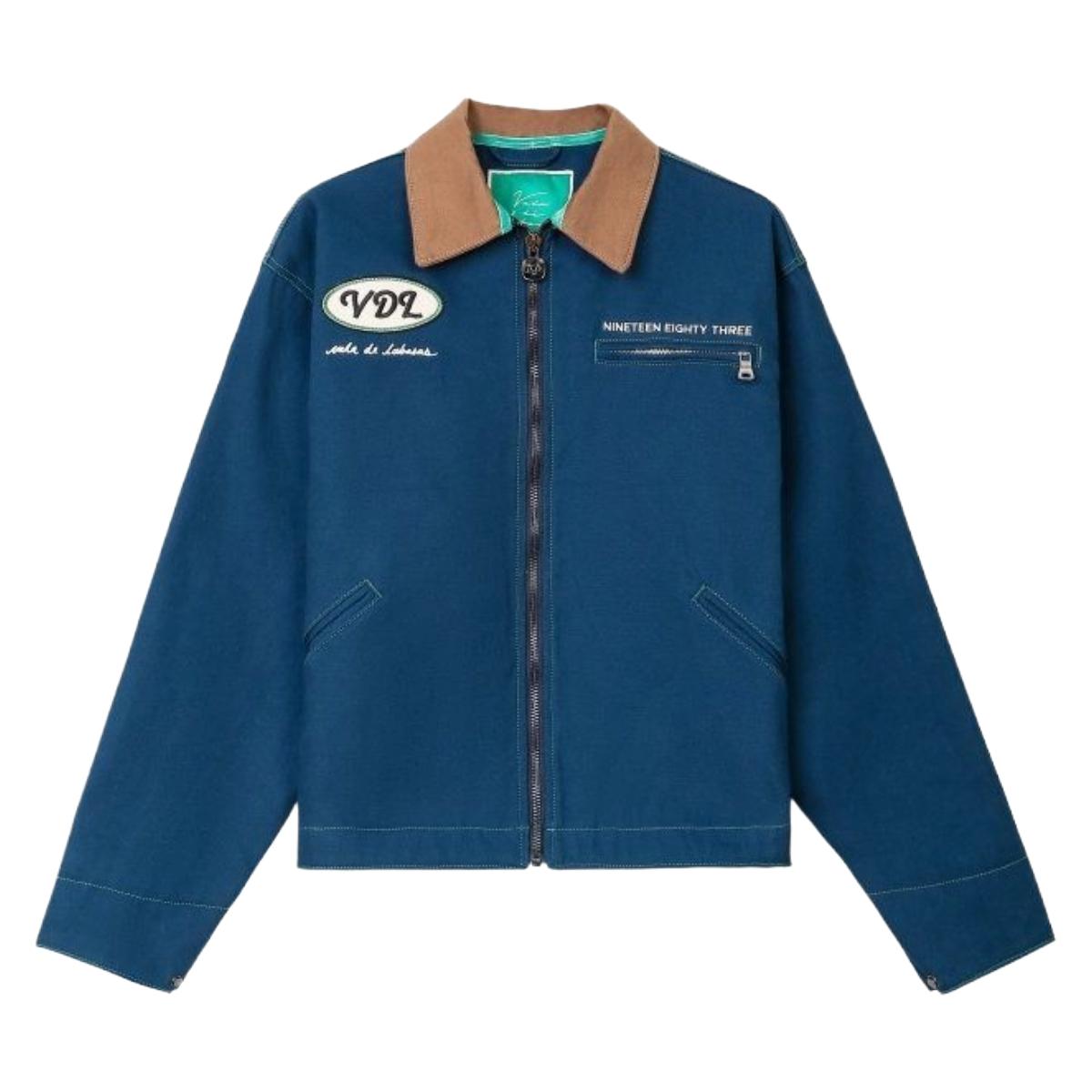 VDL ELAN CANVAS DENIM JACKET - NAVY