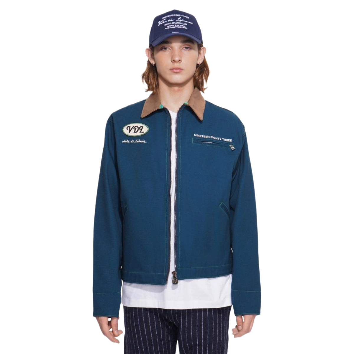 VDL ELAN CANVAS DENIM JACKET - NAVY