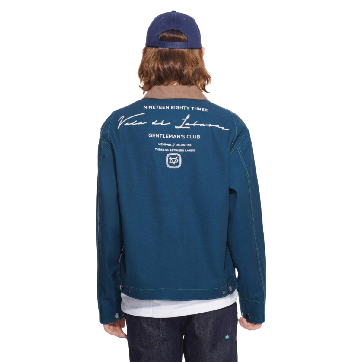 VDL ELAN CANVAS DENIM JACKET - NAVY