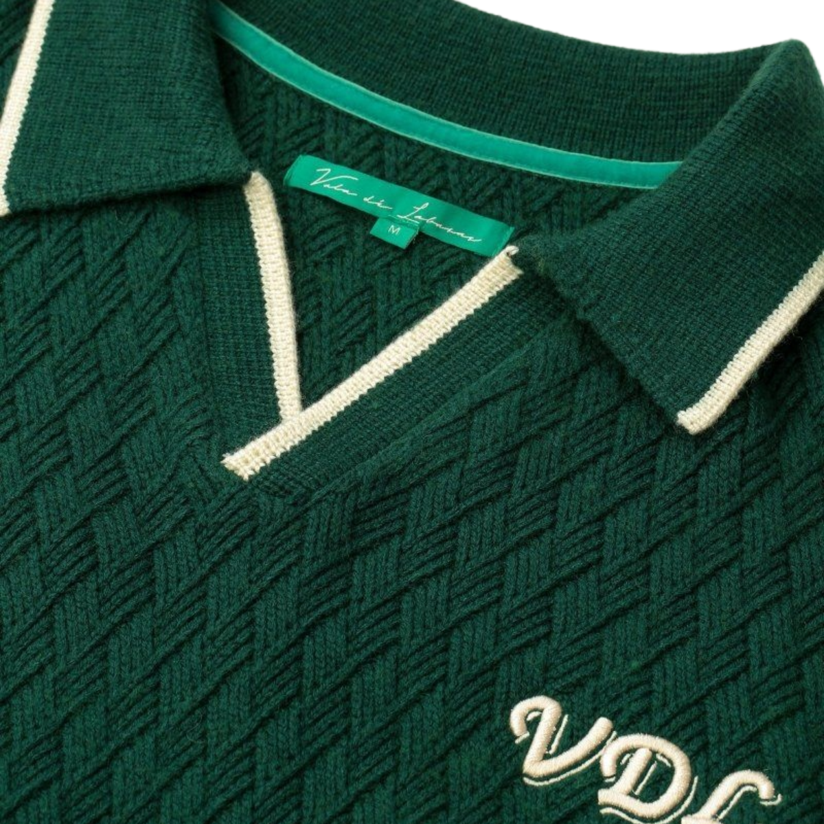 VDL SOLIS KNIT POLO - GREEN (CASHMERE BLEND)