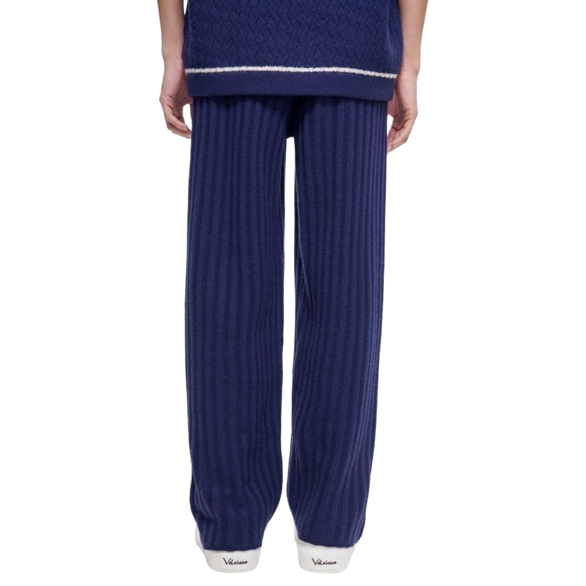 VDL TACTO KNIT PANTS - BLUE (CASHMERE BLEND)