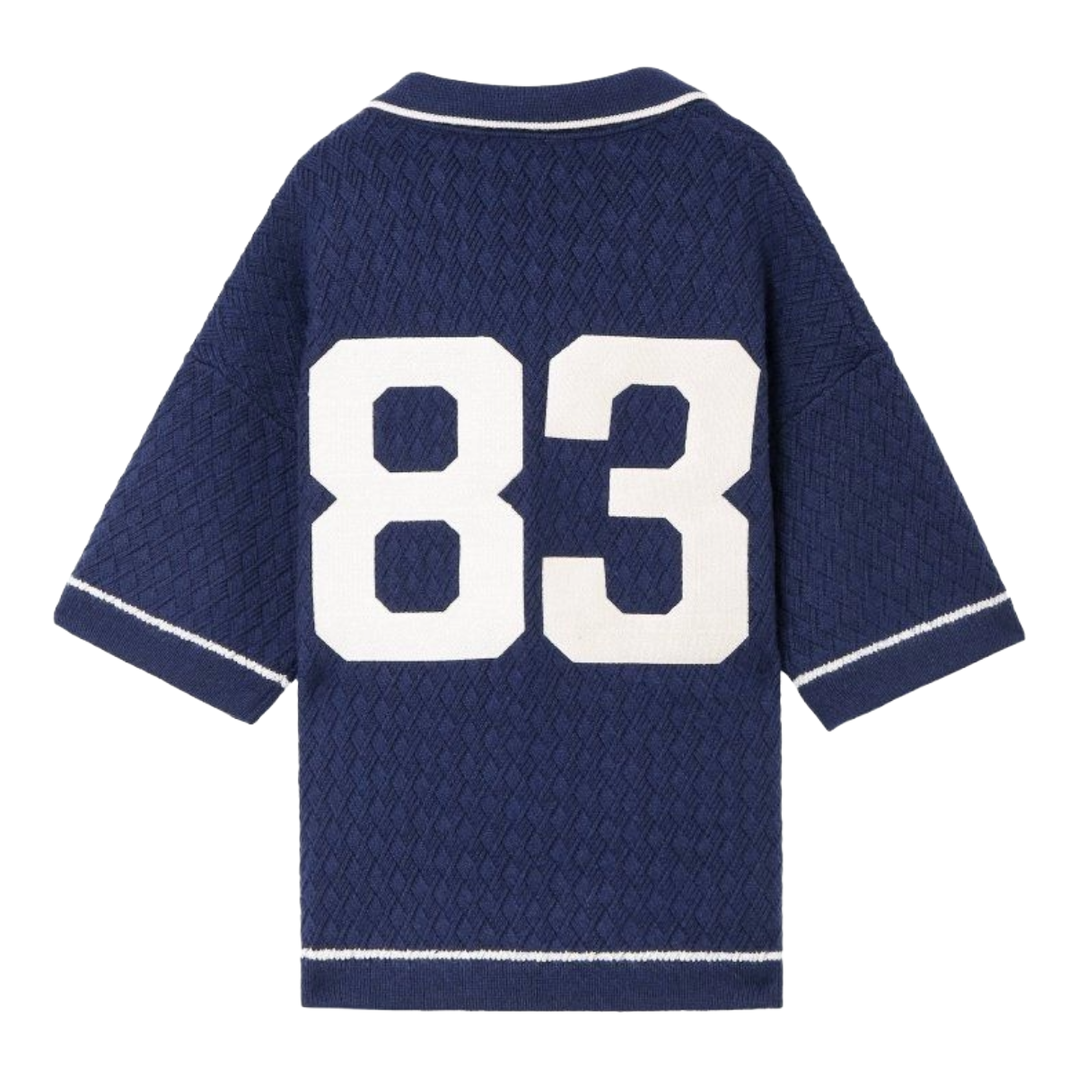 VDL SOLIS KNIT POLO - BLUE (CASHMERE BLEND)