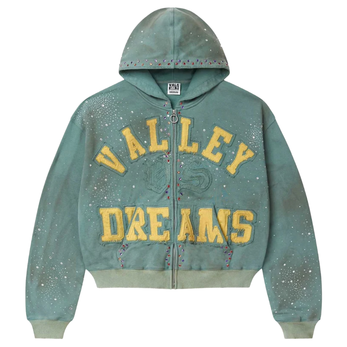 VALE FOREVER BANK ZIP UP HOODIE GREEN