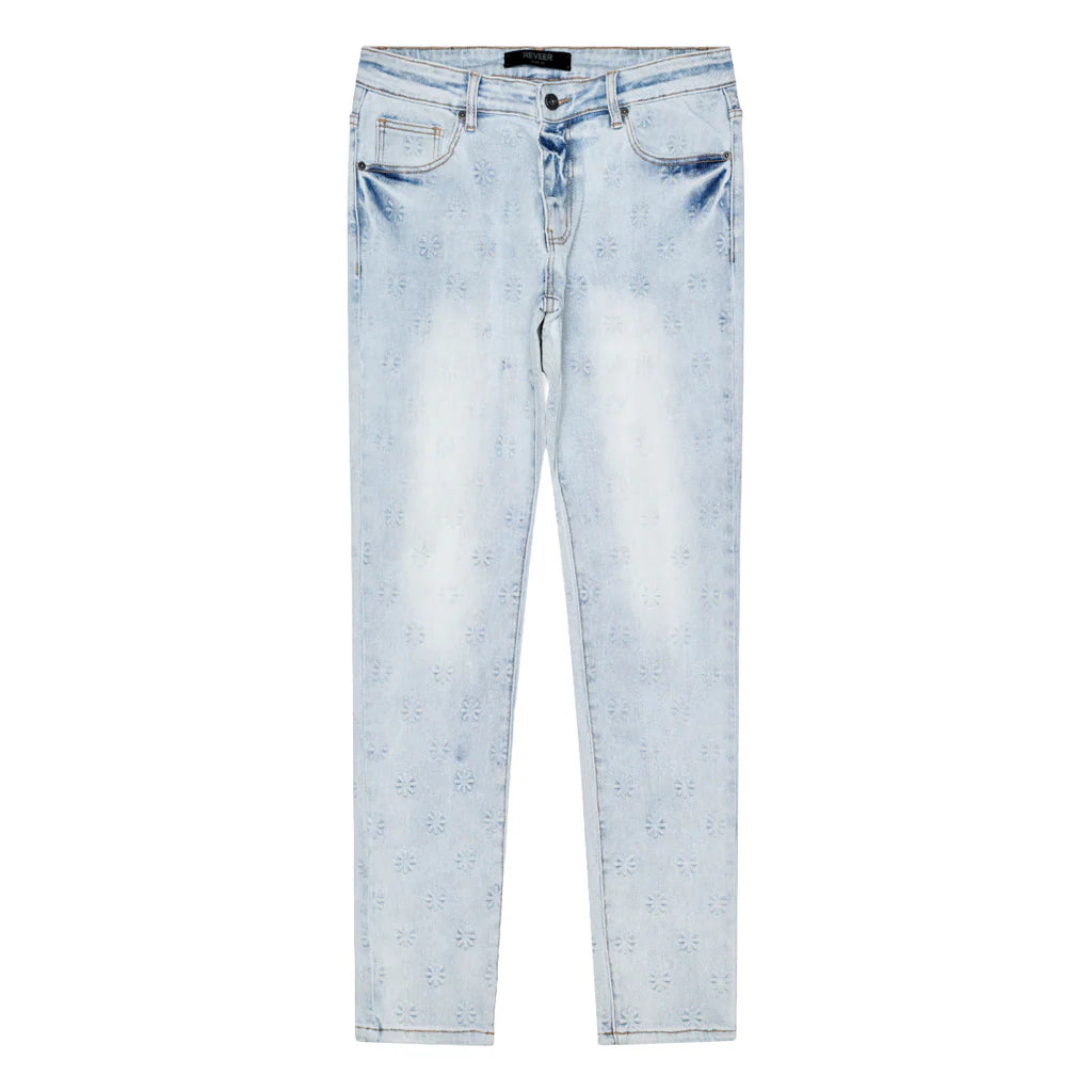 RVR "BLOOM" LT BLUE WASH SKINNY DENIM (CO-19)