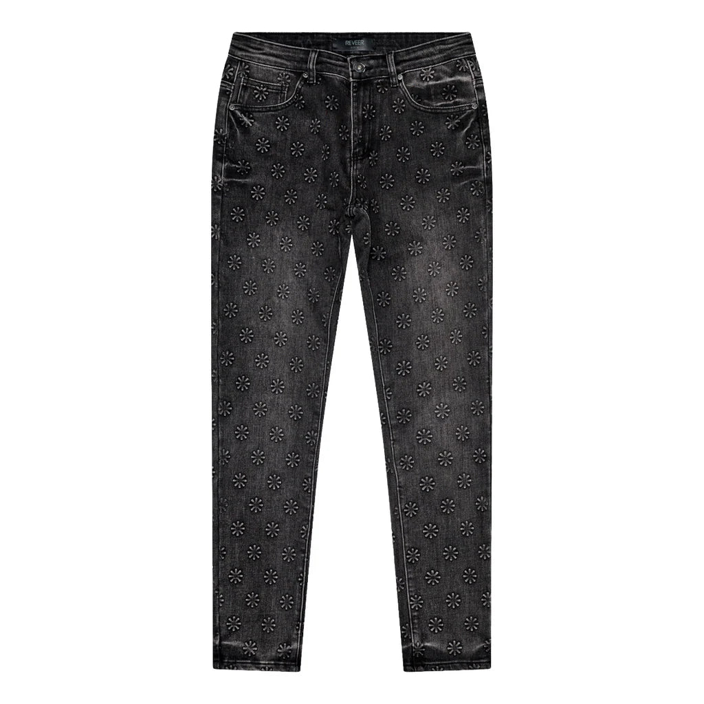 RVR "BLOOM" BLACK WASH DENIM