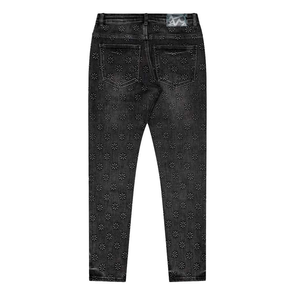 RVR "BLOOM" BLACK WASH DENIM