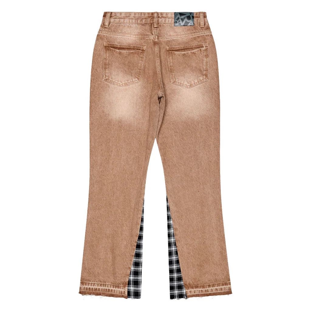 RVR "HERITAGE" KHAKI FLARE DENIM