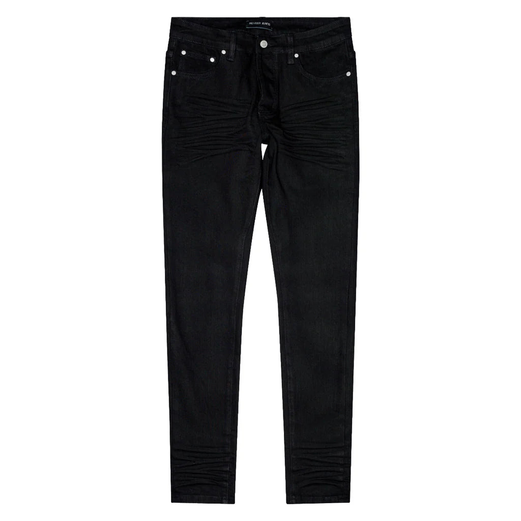 RVR "CORE" JET BLACK SKINNY DENIM (JF-02)