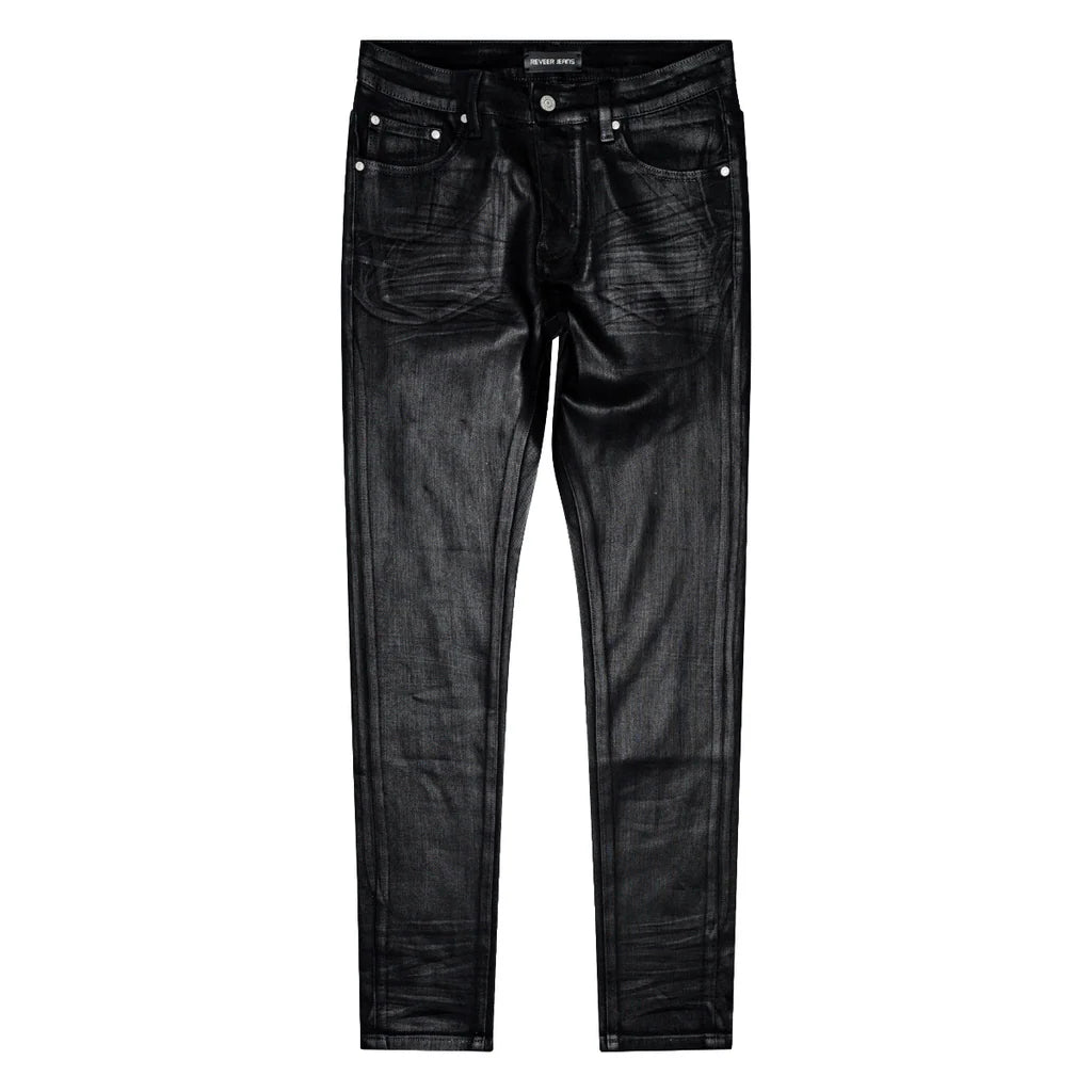 RVR "CORE" WAXED BLACK SKINNY DENIM (JF-03)