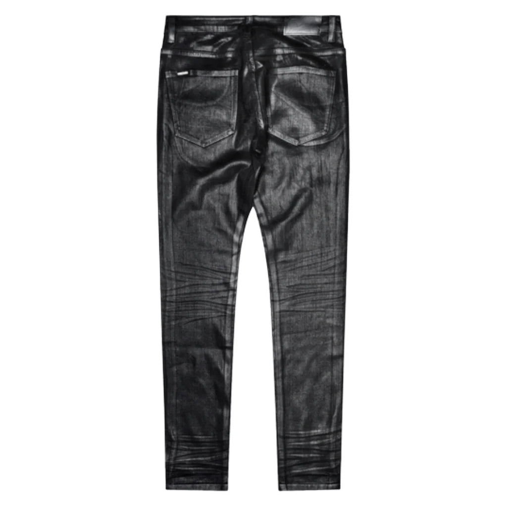 RVR "CORE" WAXED BLACK SKINNY DENIM (JF-03)