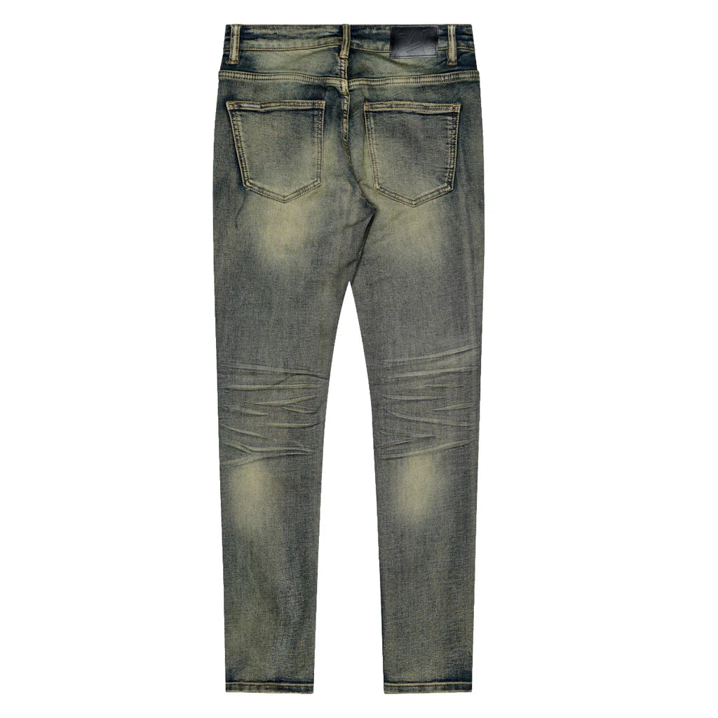 RVR "CORE" DIRTY BROWN WASH SKINNY DENIM (JC-04)