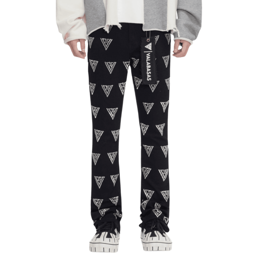 VALABASAS 'CODE' STACKED - BLACK