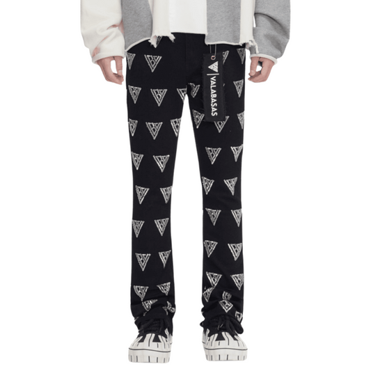 VALABASAS 'CODE' STACKED - BLACK