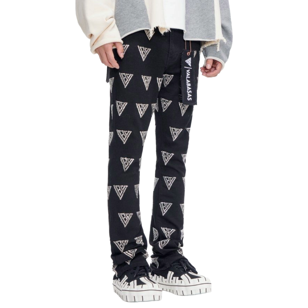 VALABASAS 'CODE' STACKED - BLACK