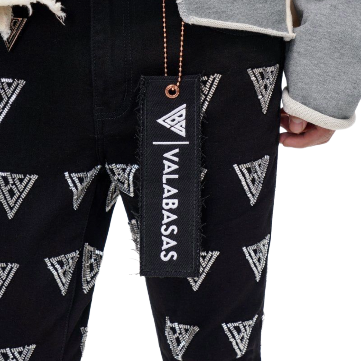VALABASAS 'CODE' STACKED - BLACK
