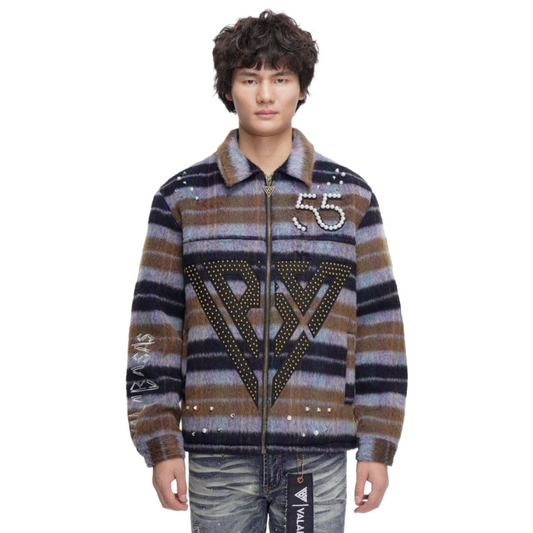 VALABASAS BROWN GARLAND WOVEN JACKET