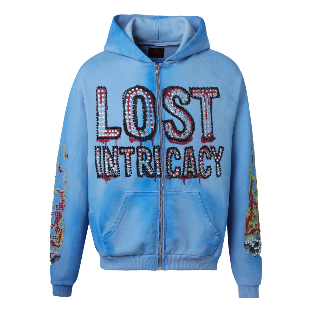 LOST INTRICACY 'HALF MAN HALF AMAZING' ZIP.UP - BLUE