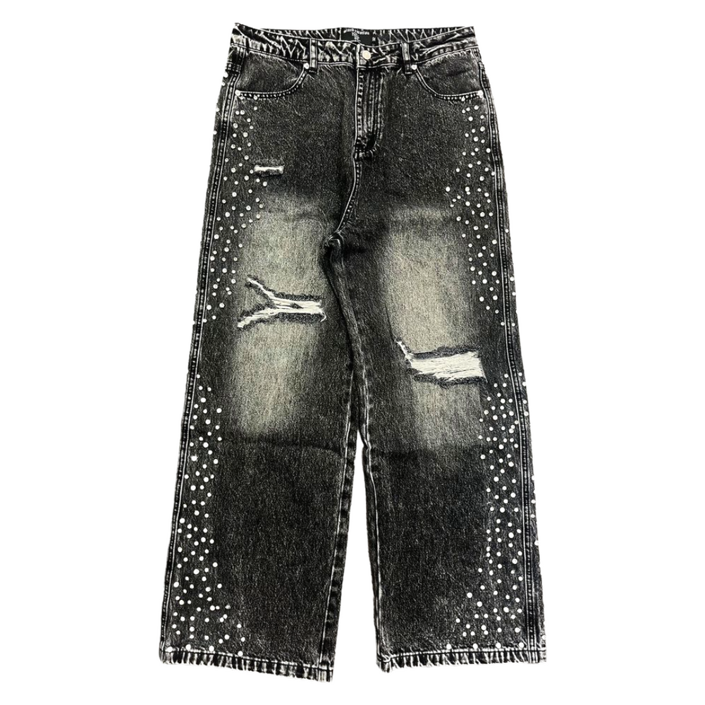 ME GREY "STONE" BAGGY JEANS