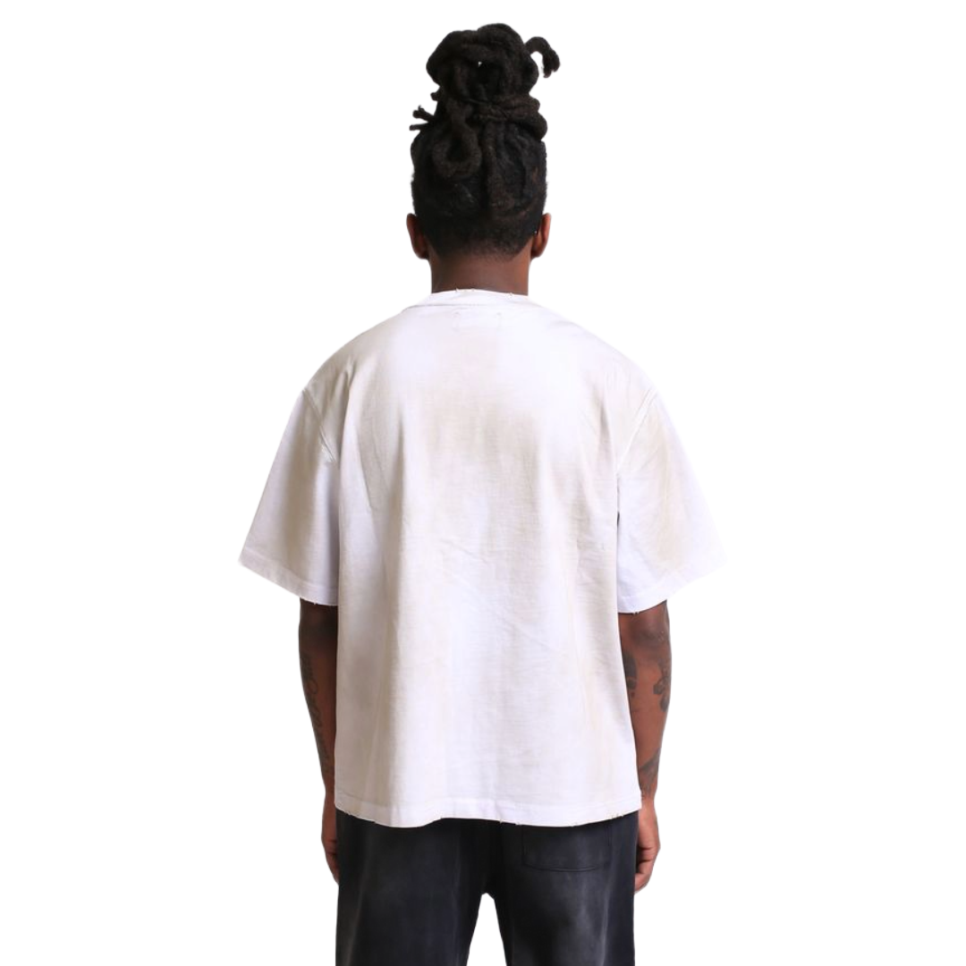 EOA 'COLLAGE' TEE - WHT/BLU