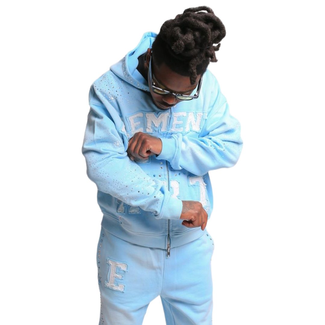 EOA 'CLUSTER' ZIP UP - LT BLUE
