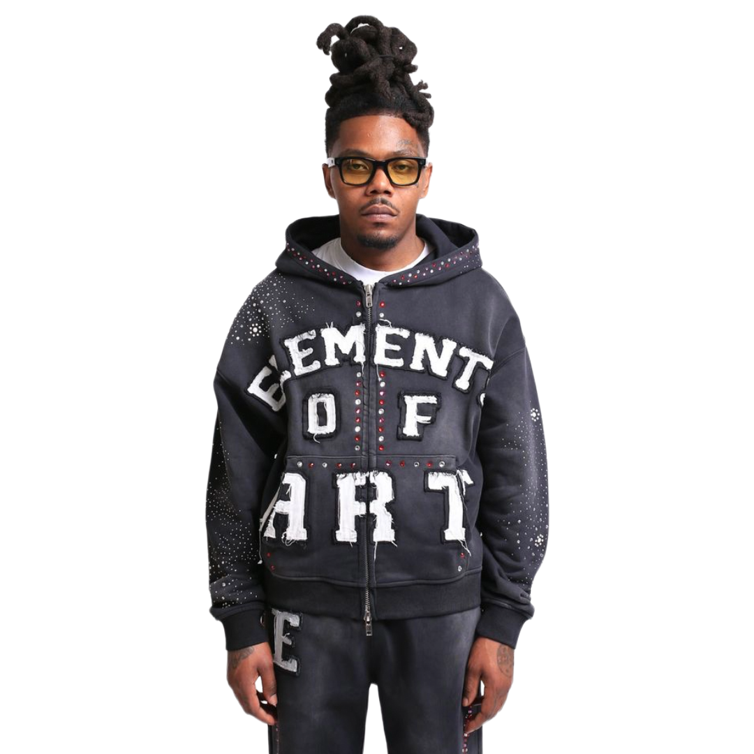 EOA 'CLUSTER' ZIP UP - BLACK