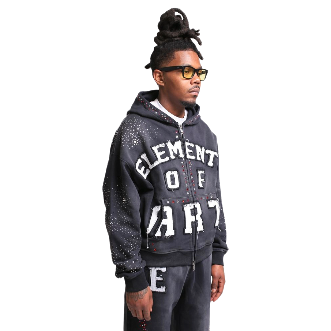 EOA 'CLUSTER' ZIP UP - BLACK