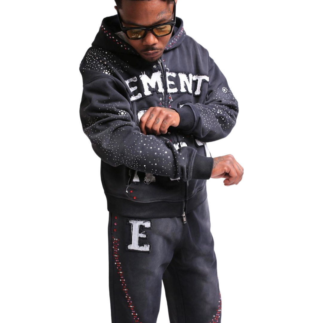 EOA 'CLUSTER' ZIP UP - BLACK
