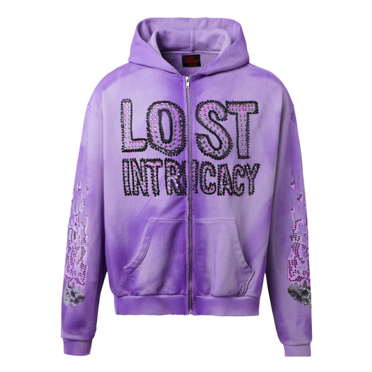 LOST INTRICACY 'HALF MAN HALF AMAZING' ZIP.UP - PURPLE
