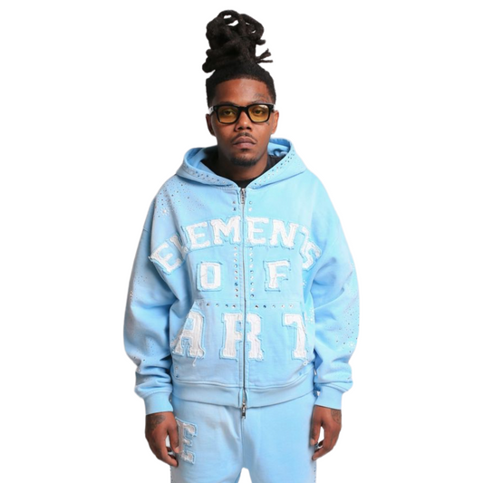 EOA 'CLUSTER' ZIP UP - LT BLUE