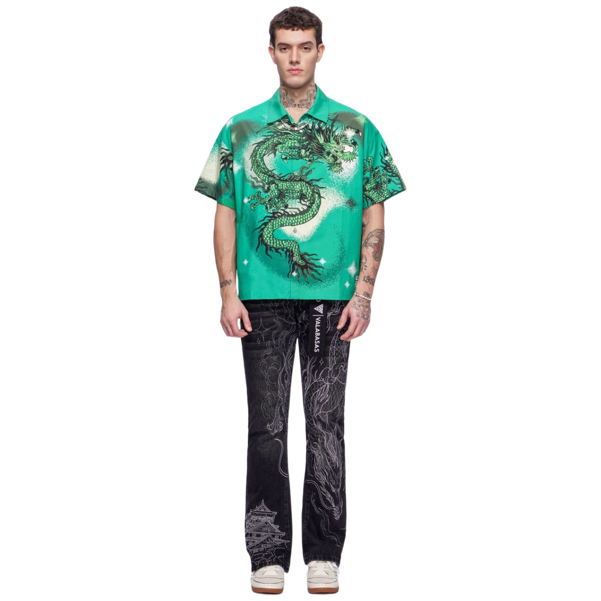 VALABASAS "NORIKU" BUTTON DOWN - GREEN
