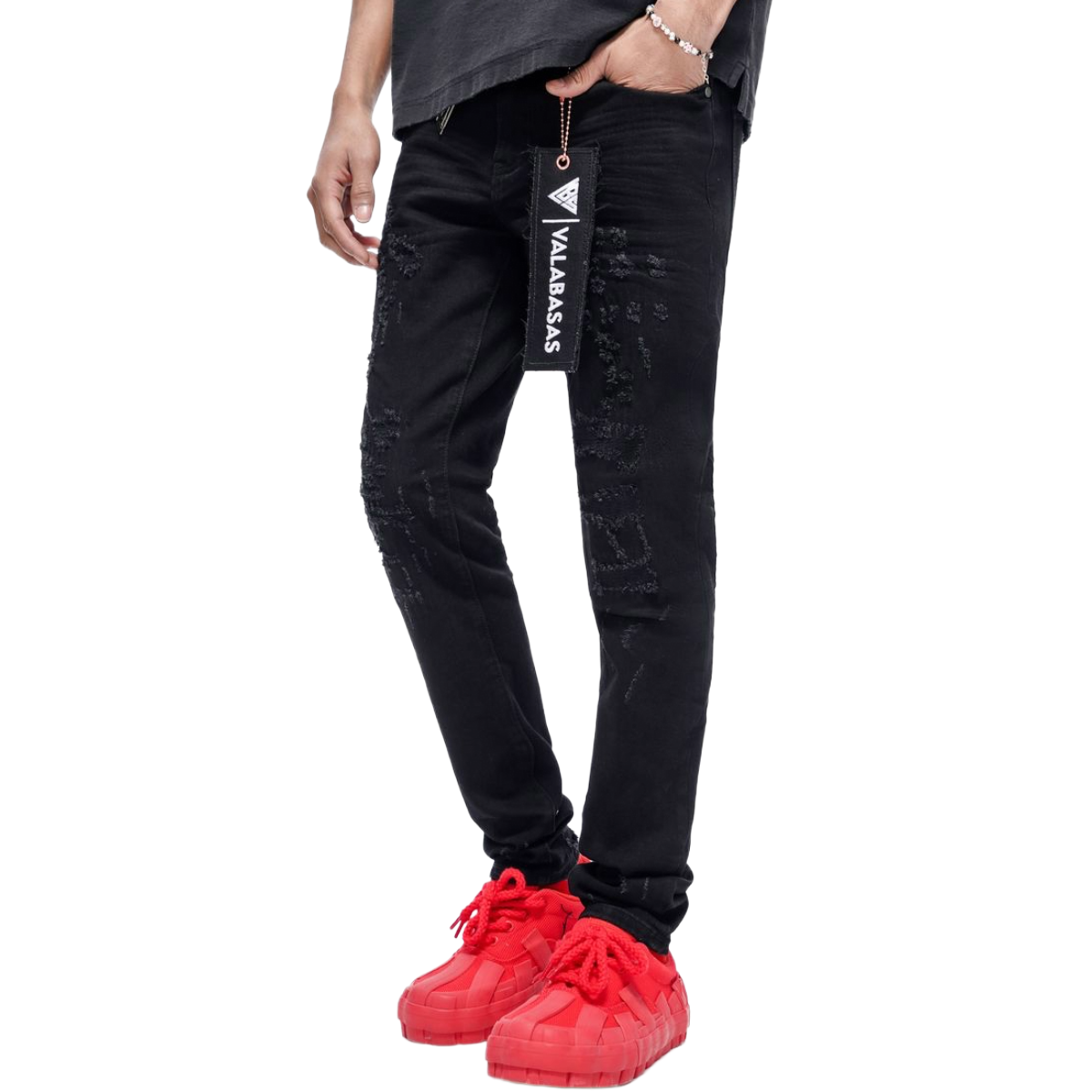 VALABASAS "LEADER" SKINNY DENIM (JET BLACK)